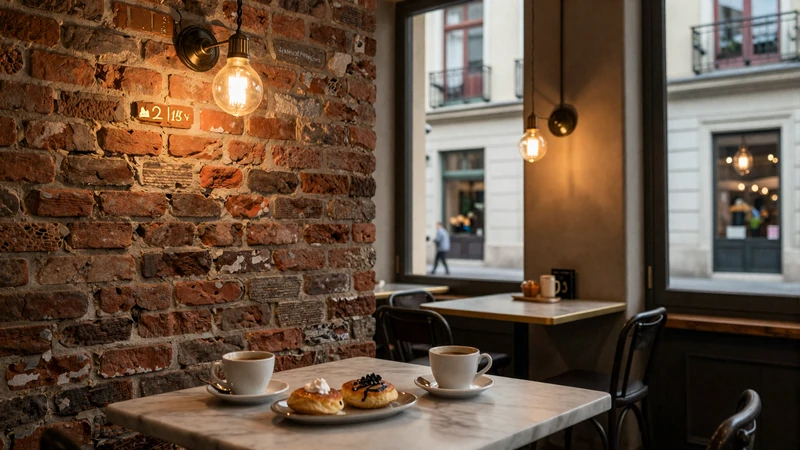 Cozy European cafe interior perfect for a cross-cultural first date