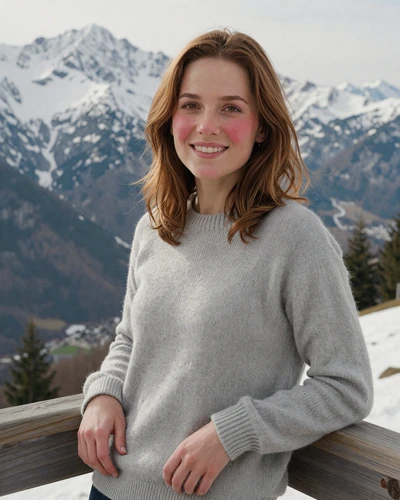 Andorran woman Marta at a mountain viewpoint near Canillo ski area in the Pyrenees